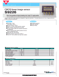 Datasheet S9226 manufacturer Hamamatsu