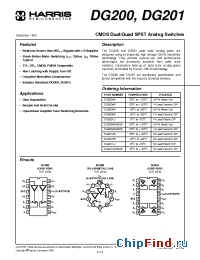 Datasheet DG200AAK/883 manufacturer Harris