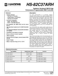 Datasheet HS9-82C37ARH-8 manufacturer Harris