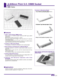 Datasheet SX1BA-72S-0.635SH manufacturer Hirose