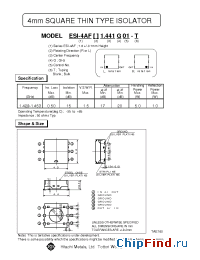 Datasheet ESI-4AFR1.444G01-T производства Hitachi Metals