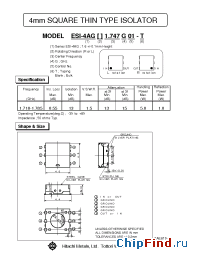 Datasheet ESI-4AGL1.747G01-T производства Hitachi Metals