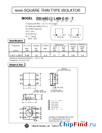 Datasheet ESI-4AGL1.765G01 manufacturer Hitachi Metals