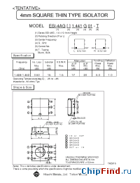 Datasheet ESI-4AGR1.441G01-T manufacturer Hitachi Metals
