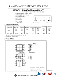 Datasheet ESI-4DCR0.836M01 производства Hitachi Metals