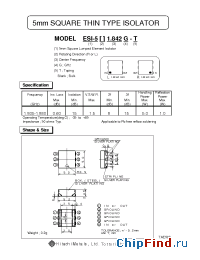 Datasheet ESI-5L1.842G-T производства Hitachi Metals