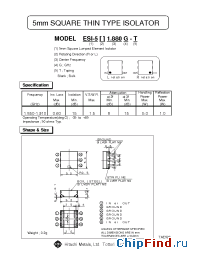 Datasheet ESI-5L1.950G-T manufacturer Hitachi Metals