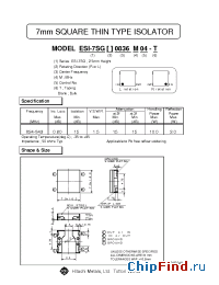 Datasheet ESI-7SGL0.851M02 manufacturer Hitachi Metals