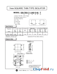 Datasheet ESI-7SGL1.842G02-T manufacturer Hitachi Metals