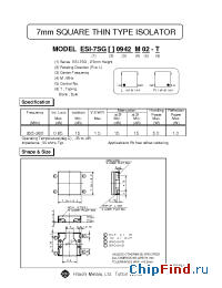 Datasheet ESI-7SGR1.950G02-T manufacturer Hitachi Metals