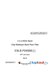 Datasheet ESLB-P245BB-1 manufacturer Hitachi Metals