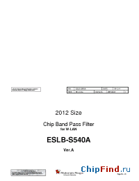 Datasheet ESLB-S540A производства Hitachi Metals