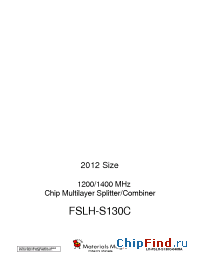 Datasheet FSLH-S130C manufacturer Hitachi Metals