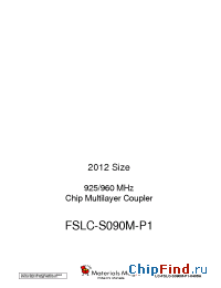 Datasheet LC-FSLC-S090M-P1-0406A manufacturer Hitachi Metals