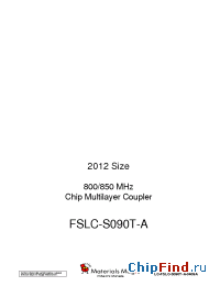 Datasheet LC-FSLC-S090T-A-0409A manufacturer Hitachi Metals