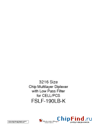 Datasheet LF-FSLF-190LB-K-0410A manufacturer Hitachi Metals