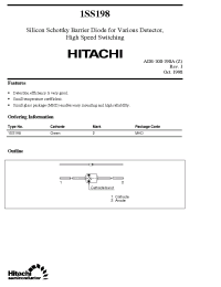 Datasheet 1SS198 manufacturer Hitachi