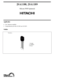 Datasheet 2SA1189 manufacturer Hitachi