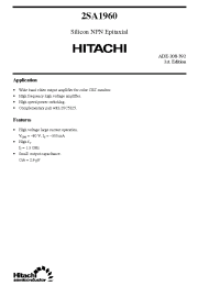 Datasheet 2SA1960 manufacturer Hitachi