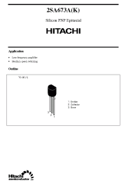 Datasheet 2SA673A manufacturer Hitachi