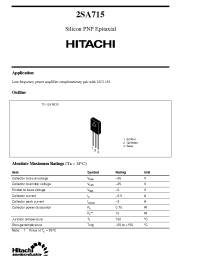 Datasheet 2SA715 manufacturer Hitachi