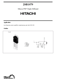Datasheet 2SB1079 manufacturer Hitachi