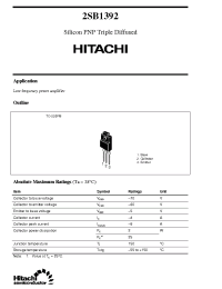 Datasheet 2SB1392 manufacturer Hitachi