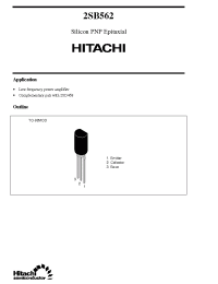 Datasheet 2SB562 manufacturer Hitachi