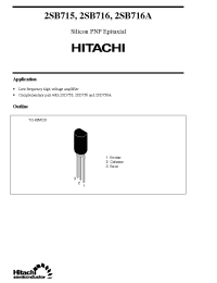 Datasheet 2SB716 manufacturer Hitachi