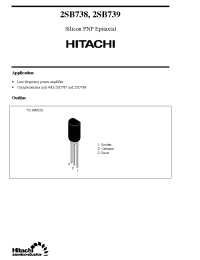Datasheet 2SB739 manufacturer Hitachi