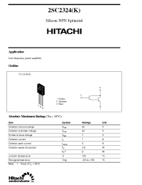 Datasheet 2SC2324K manufacturer Hitachi