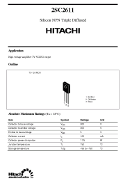 Datasheet 2SC2611 manufacturer Hitachi