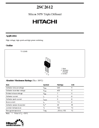 Datasheet 2SC2612 manufacturer Hitachi