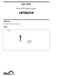 Datasheet 2SC3391 manufacturer Hitachi