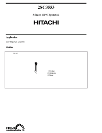 Datasheet 2SC3553 manufacturer Hitachi