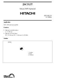 Datasheet 2SC5137 manufacturer Hitachi