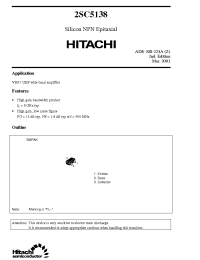 Datasheet 2SC5138 manufacturer Hitachi