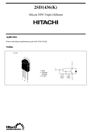 Datasheet 2SD1436K manufacturer Hitachi
