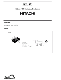 Datasheet 2SD1472 manufacturer Hitachi