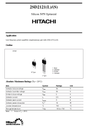 Datasheet 2SD2121L manufacturer Hitachi