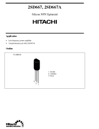 Datasheet 2SD667 manufacturer Hitachi