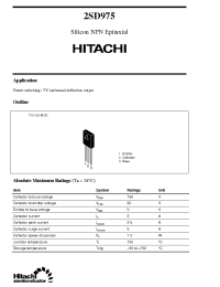 Datasheet 2SD975 manufacturer Hitachi