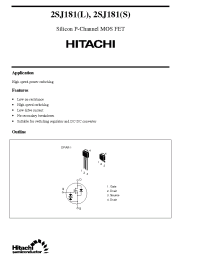 Datasheet 2SJ182 manufacturer Hitachi