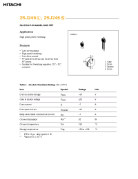 Datasheet 2SJ246 manufacturer Hitachi