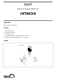 Datasheet 2SJ247 manufacturer Hitachi