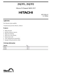 Datasheet 2SJ351 manufacturer Hitachi