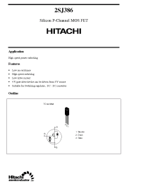 Datasheet 2SJ386 manufacturer Hitachi