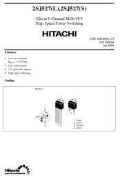 Datasheet 2SJ527L manufacturer Hitachi