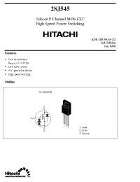 Datasheet 2SJ545 manufacturer Hitachi