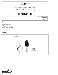 Datasheet 2SJ547 производства Hitachi